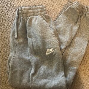 Nike Gray Jogger Sweatpants with Elastic Waistband